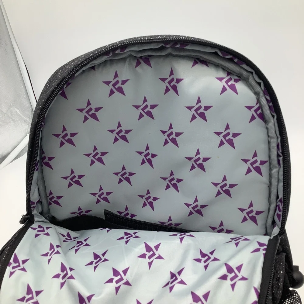 Rebel Athletic‎ Dream Baby Backpack Black Glitter Rhinestone Dance Cheer New